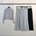 Women's Hooded Loose Sweatshirt Set Fleece Lined Yoga Suit Sports Cardigan Scuba Jacket Half Raise Design_ecoleips.com