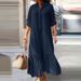 Women's Clothing New Irregular Shirt Button Dress Women_ecoleips.com