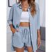 Women's Clothing Street Casual Collage Three Quarter Sleeve Fashion Two Piece Cotton And Linen Suit_ecoleips.com