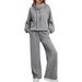 Effortless Chic Lounge Set – High-Neck Pullover & Wide-Leg Pants (S-5XL, 11 Colors, Breathable Polyester-Spandex Blend)_ecoleips.com