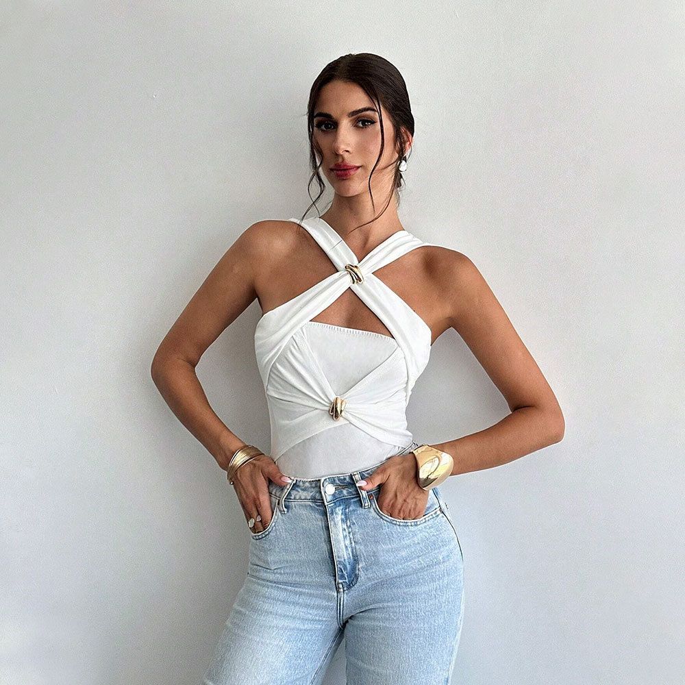 Voya Women's Elegant Style Jumpsuit For Spring And Summer 2026, With A Waist Cinching And Slimming Effect, As Well As A Base Jumpsuit_ecoleips.com