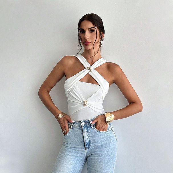 Voya Women's Elegant Style Jumpsuit For Spring And Summer 2026, With A Waist Cinching And Slimming Effect, As Well As A Base Jumpsuit_ecoleips.com