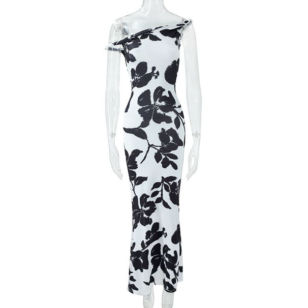 European And American Style 2025 Summer Cross-border Foreign Trade Women's Clothing Sexy Niche One-shoulder Ruffled_ecoleips.com
