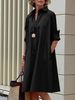 Women's Clothing Women's Simple Loose Shirt Dress Long Sleeve Fashion Clothing_ecoleips.com