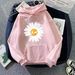 foreign Trade Women's Clothing 2025 Autumn And Winter New Style Chrysanthemum Print Student Loose-fitting_ecoleips.com