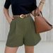 Women's Clothing Ladies' Fashion Temperament Solid Color Loose Straight Casual Shorts_ecoleips.com