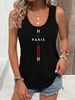 Women's Fashion Tank Top With Print And Round Neckline Perfect For A Cool Spring And Summer_ecoleips.com