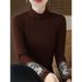 A Long-Sleeved Top With Semi-High Collar, Made Of Soft Wool Fabric, Featuring A New-Style Chinese-Inspired Embroidery De_ecoleips.com