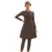 Women's Clothing Muslim Long Sleeved Three Piece Swimsuit For Women Solid Color, Fully Enclosed Sunscreen Skirt Swimsuit_ecoleips.com