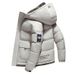Men's Winter Puffer Jacket | Slim-Fit Quilted Hooded Coat With Zipper (Black/Khaki/Light Blue) | Polyester-Filled Lightweight Warmth_ecoleips.com
