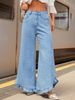 Women's Clothing Trendy Wide-Leg Jeans For Women – Light Blue, Mid-Rise, Non-Stretch & Street Style – XS To XL_ecoleips.com