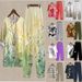 Women's Clothing Women's Three Quarter Sleeve Printed Top And Pants Set Spring_ecoleips.com
