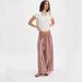 MONA Women's High-Waisted Wide-Leg Pants Striped Loose Casual Slimming Trousers European American Style Spring Autumn New_ecoleips.com