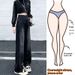 Plus-size Women's High-waisted Loose New Straight-leg Pants, Floor-length, Versatile, Slimming, Autumn Wide-leg Jeans,_ecoleips.com