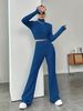 2025 Autumn Winter Women's Sleeve Long Pants Sweatshirt Loose Two-Piece Set_ecoleips.com