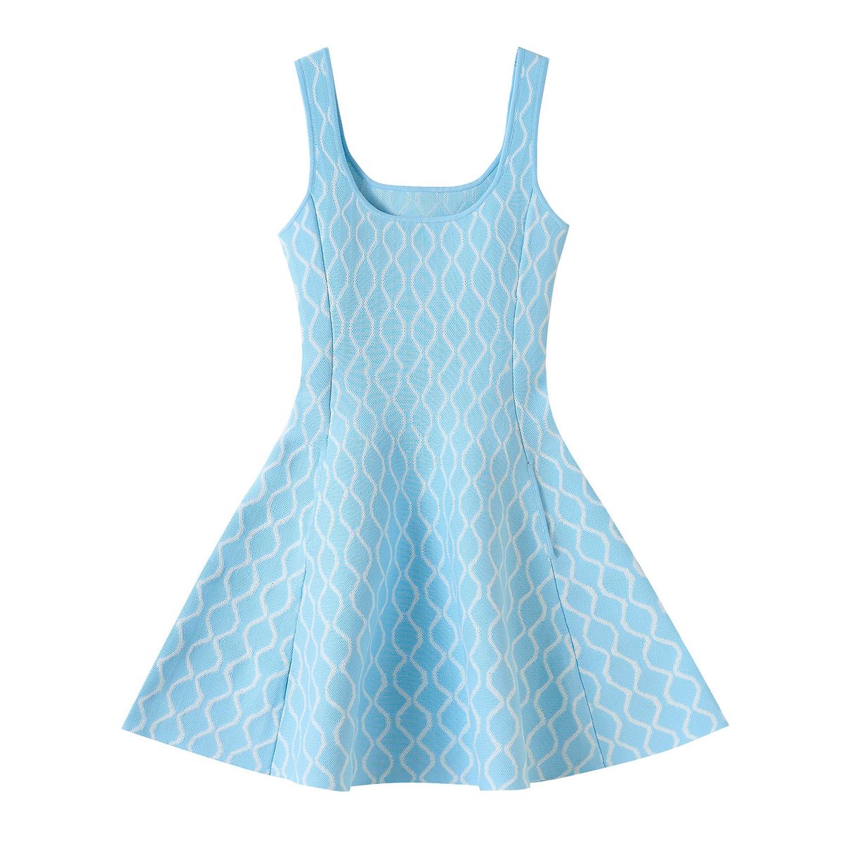 Women's Clothing Spring And Summer New French Style Small Fragrance Square Neck Temperament Pink Gentle Age Reducing Knitted Dress For Women_ecoleips.com
