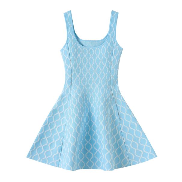 Women's Clothing Spring And Summer New French Style Small Fragrance Square Neck Temperament Pink Gentle Age Reducing Knitted Dress For Women_ecoleips.com