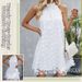 Butterfly Off-Shoulder Dress French-Inspired A-Line Adjustable Neck Tie S-XL Flowy Chiffon Polyester Women's Dress_ecoleips.com
