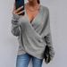 2026 New Cross Loose Outer Wear Women's Knitted Sweater_ecoleips.com