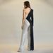Women's Clothing Silver Splicing Sequins One Shoulder Fashion Sequins Jumpsuit_ecoleips.com