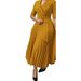Women's Clothing Autumn And Winter New Ol Fashion Suit Collar Pleated Waist Large Size Dress_ecoleips.com