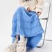 Autumn/Winter Knit Midi Skirt for Women with Fringed Trim Long Elastic Waist A-Line Silhouette Fashionable Versatile Covering Hips_ecoleips.com