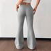 Fleece-Lined High-Waisted Lounge Pants – Winter Warmth With Flared Silhouette For Work & Relaxation (Black / Grey)_ecoleips.com
