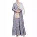 Foreign Trade Muslim Women's Clothing Middle Eastern Fashion Robe Spring And Autumn Long Sleeve Geometric Print_ecoleips.com