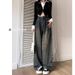 Aria Basics American-style Wide-leg Jeans For Women, New High-waisted Slimming Loose Pleated Casual Straight-leg Pants With A_ecoleips.com