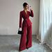 ZOEVA European And American Women's Suit Temperament Fashion Long-sleeved Blazer Straight Pants Up And Down Two-piece Set_ecoleips.com