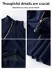 Tibetan Blue Yoga Wear Women's Thin Outerwear 2025 New Oulder Length Slim Fit Waist Cinching Early Autumn Fibone Sports Top_ecoleips.com