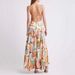 2025 Cross-Border European And American Summer Printed Sleeveless Spaghetti Strap Pleated Dress_ecoleips.com