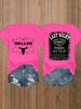 Wallen Last Night Women's Tee - Country Music Graphic, Casual Pink Top_ecoleips.com