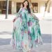 2023 Chiffon Long Sleeve Summer European And American Foreign Trade Women's Beach Vacation Dress_ecoleips.com