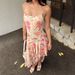 Elegant Backless Layers Mesh Gown Dress Vacation Floral Printed Long Dress Women Sexy Off Shoulder Asymmetry Straps Party Dress_ecoleips.com