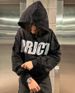 European And American Fashion 2025 Style Unisex Hooded Sweatshirt with 3D Letter Print American Letter Pullover High Street Sweatshirt_ecoleips.com