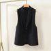 Women's Clothing Black Sleeveless Suit Vest Women's Slim Jacket Spring And Autumn New High End Waistcoat Vest Vest Women_ecoleips.com