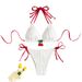 Women's Clothing New Swimsuit Women's Super Sexy Bikini Three Point Cherry Straps High End Seaside Holiday Wear_ecoleips.com