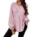 Plus Size Tie-Dye Peplum Top With Bell Sleeves – Stylish V-Neck T-Shirt For Women (1xl-5xl) Fashion Trends_ecoleips.com