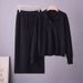 plus Size Sweater Two Piece Set New 2026 Export Style Knitted Polo Collar Loose Fit Casual And Stylish Women's Clothing for Autumn And Winter_ecoleips.com