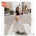 Summer 2025 New Style Plus Size Mid-High Waist Pleated Women's Large Swing Wrinkled Long Skirt_ecoleips.com