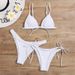 Aria Basics 2026 New Model European And American Foreign Trade Sexy Bikini Solid Color Three-Piece Set For Women_ecoleips.com