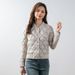 New 90 Down Simple Inner Fit Women's Down Rhombus Round Neck New Women's Light Down Jacket_ecoleips.com