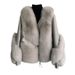 Luxury Sheepskin Motorcycle Jacket – Women's Winter Fox Fur Coat (S-XXL, Cocoa/Off-White/Light Gray/Dark Gray/Deep Khaki)_ecoleips.com