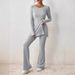 Monochromatic Autumn-Winter Fashion Sweater With Long Sleeves, Striped Design, And A Slim-Fit Silhouette For Women, Exud_ecoleips.com