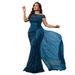 Elegant Sequined Fitted V Neck Sleeveless Cocktail Dress plus Size European American Style for Evening Parties And Banquets Suitable for Mothers_ecoleips.com
