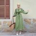 Women's Clothing Women's Casual Loose Cotton Linen Skirt Dress With Heavy Embroidery And Lantern Sleeves Southeast Asia Malaysia Modest Abaya Dress_ecoleips.com