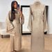 Muslim Women's Dress Flashing Gold Stamped Long Skirt Robe Abaya_ecoleips.com