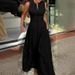 Elegant High-Waisted Zipper Sleeveless Dress For Women, Solid Color Slim Office Midi Dress, Fashion Casual Bodycon Long Dress_ecoleips.com
