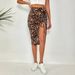 2025 Summer New European And American Style Women's Cross-Border Solid Color High-Waisted Slimming Petite Half_ecoleips.com